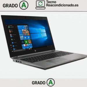 Ordenador portátil HP ZBook 15 G5 reacondicionado Grado A- con Intel Core i7-8750H, 32GB RAM, 1TB SSD y gráfica Nvidia Quadro P2000 4GB, pantalla 15.6” Full HD